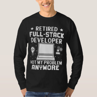 Gepensioneerde volledige stapelontwikkelaar Mijn p T-shirt