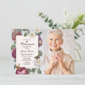 Gepensioneerde vrouwen bloeien vlinder bloemenfoto kaart (Staand voorkant)