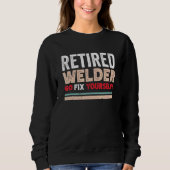 Gepensioneerde Welder Fix zelf Retro Design Trui (Voorkant)