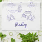 Gepensioneerde zeeman en zeeman Tattoo betekenisse Theedoek (Gevouwen)