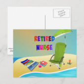 Gepensioneerde zuster, Fun in Sun Briefkaart (Voorkant / Achterkant)