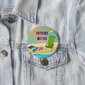 Gepensioneerde zuster, Fun in Sun Ronde Button 7,6 Cm (In situ)