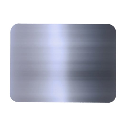 Gepensneerd zilver metaal getextureerd magneet (Horizontaal)