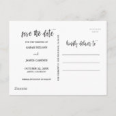 Gepenst script De datum opslaan Aankondigingskaart (Achterkant)