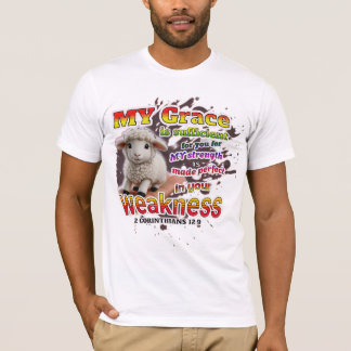 Geperfectioneerd in zwakheid t-shirt