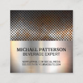 geperforeerd metaal | Metaalblad | Stap Vierkante Visitekaartje (Achterkant)