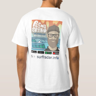 Gepermastokte + surfradar.info mannen t-shirt