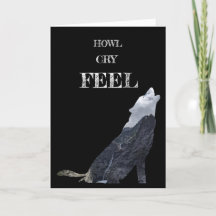 Geperosnaliseerde Wolf Howling Kaart