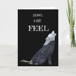 Geperosnaliseerde Wolf Howling Kaart