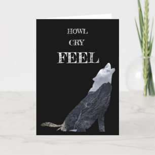 Geperosnaliseerde Wolf Howling Kaart