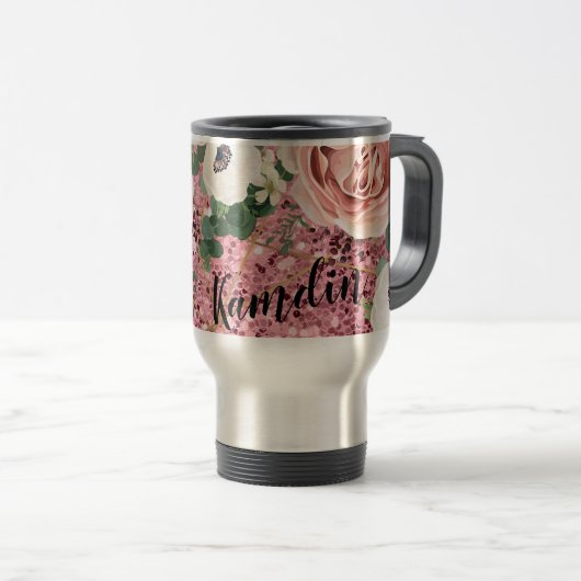 Gepersonaliseerd 15 ounce koffie mok Geometrisch R (Voorkant rechts)