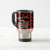 Gepersonaliseerd 15 ounce koffie mok schedel Roos (Voorkant links)