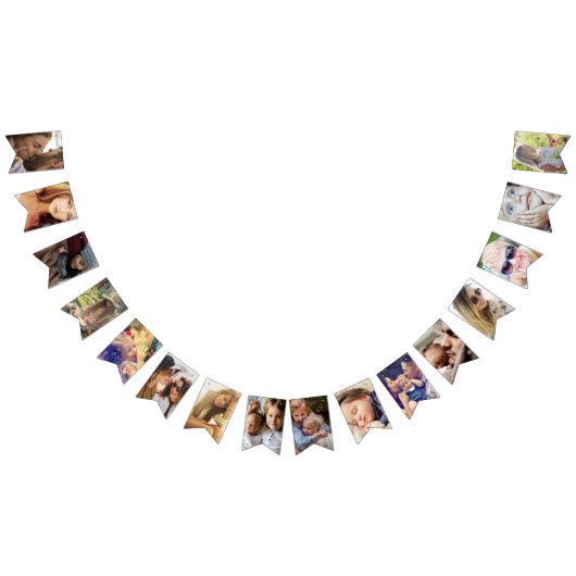 Gepersonaliseerd 16 Fotoviering Vlaggetjes (Alle)