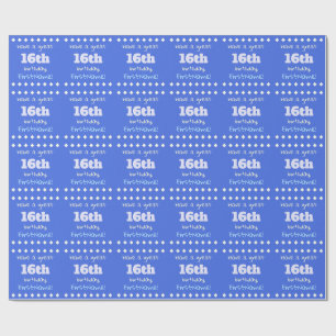 Gepersonaliseerd 16e zeedaags verpakkingspapier cadeaupapier