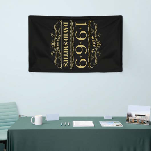 Gepersonaliseerd 1969 50e verjaardag spandoek (Beurs)