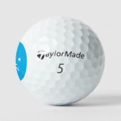 Gepersonaliseerd 1-letter Monogram hemelsblauw Golfballen (Logo)