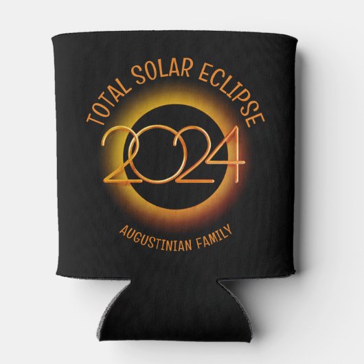Gepersonaliseerd 2024 TOTALE ZONSVERDUISTERING Fam Blikjeskoeler (Achterkant)