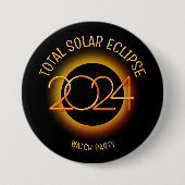 Gepersonaliseerd 2024 TOTALE ZONSVERDUISTERING Ronde Button 7,6 Cm (Voorkant)