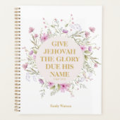 Gepersonaliseerd 2025 JW Jaar Tekst Psalm 96:8 Blo Planner (Voorkant)