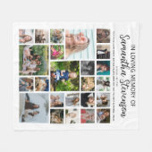 Gepersonaliseerd 24 Photo Collage Memorial Fleece Deken (Voorkant (Horizontaal))