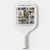 Gepersonaliseerd 24 Photo Collage Memorial Pickleball Paddle (Achterkant)