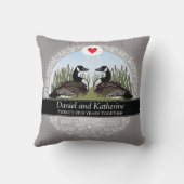 Gepersonaliseerd 25th Wedding Jubileum, ganzen Kussen (Achterkant)