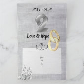 Gepersonaliseerd 2e jaar Cotton Wedding Jubileum Kaart (Binnen)