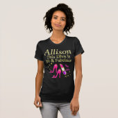 GEPERSONALISEERD 30 & FABULOUS ROZE EN GOUD T SHIR T-SHIRT (Voorkant volledig)