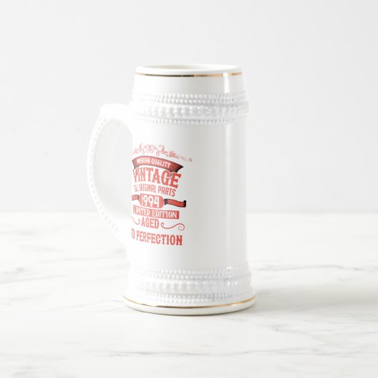 Gepersonaliseerd 30-jarig  verjaardagsfeest bierpul (Voorkant links)