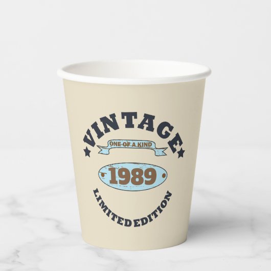 Gepersonaliseerd 30-jarig verjaardagsfeest papieren bekers (Voorkant)