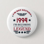 Gepersonaliseerd 30-jarig  verjaardagsfeest ronde button 5,7 cm (Voorkant)