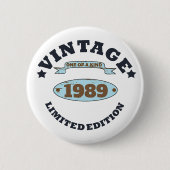 Gepersonaliseerd 30-jarig verjaardagsfeest ronde button 5,7 cm (Voorkant)