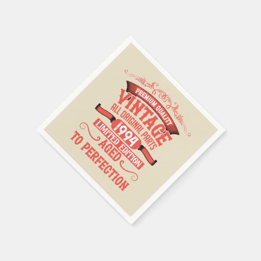 Gepersonaliseerd 30-jarig verjaardagsfeest servet (Hoek)