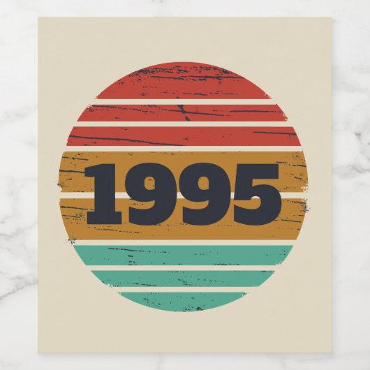 Gepersonaliseerd 30-jarig verjaardagsfeest wijn etiket (Enkel label)