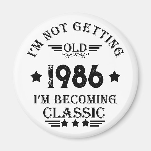 Gepersonaliseerd 35e verjaardagsfeest magneet (Voorkant)