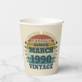 Gepersonaliseerd 35e verjaardagsfeest papieren bekers (Achterkant)