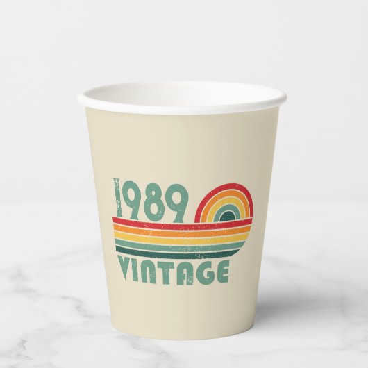 Gepersonaliseerd  35e verjaardagsfeest papieren bekers (Voorkant)