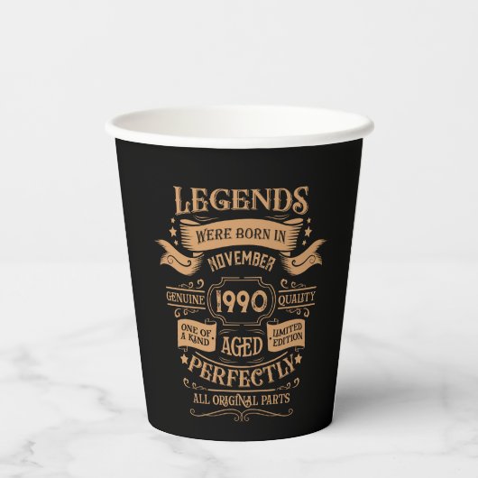 Gepersonaliseerd 35e verjaardagsfeest papieren bekers (Achterkant)