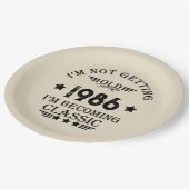 Gepersonaliseerd  35e verjaardagsfeest papieren bordje (Gekanteld)