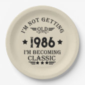 Gepersonaliseerd  35e verjaardagsfeest papieren bordje (Voorkant)