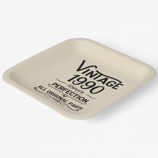 Gepersonaliseerd 35e verjaardagsfeest papieren bordje (Gebogen)