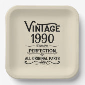 Gepersonaliseerd  35e verjaardagsfeest papieren bordje (Voorkant)