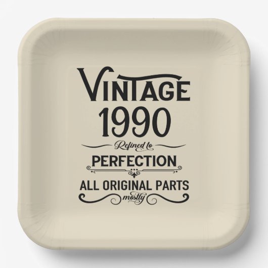 Gepersonaliseerd 35e verjaardagsfeest papieren bordje (Voorkant)