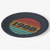 Gepersonaliseerd 35e verjaardagsfeest papieren bordje (Gekanteld)