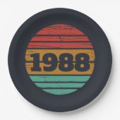 Gepersonaliseerd 35e verjaardagsfeest papieren bordje (Voorkant)