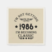 Gepersonaliseerd 35e verjaardagsfeest servet (Voorkant)