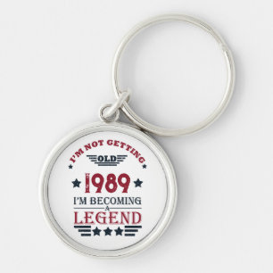 Gepersonaliseerd 35e verjaardagsfeest sleutelhanger