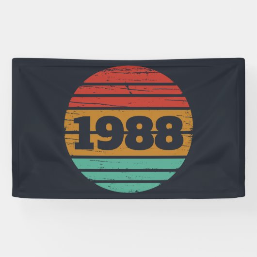 Gepersonaliseerd 35e verjaardagsfeest spandoek (Horizontaal)