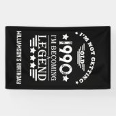 Gepersonaliseerd  35e verjaardagsfeest spandoek (Horizontaal)