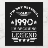 Gepersonaliseerd 35e verjaardagsfeest wijn etiket (Enkel label)